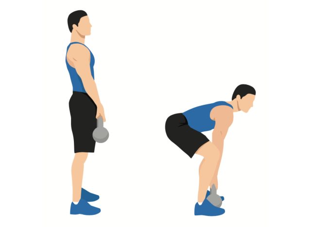 illusztráció kettlebell holthúzás