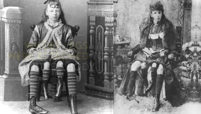 Josephine Myrtle Corbin, a négylábú nő / Fotó: Videórögzítő kollázs