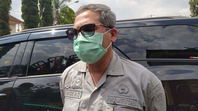 Harvick Hasnul Qolbi, az Indonéz Köztársaság mezőgazdasági miniszterhelyettese csütörtökön (2021.03.18.) ellátogatott Lembangba, Nyugat-Bandung kormányzóságába. [Suara.com/Ferrye Bangkit Rizki]