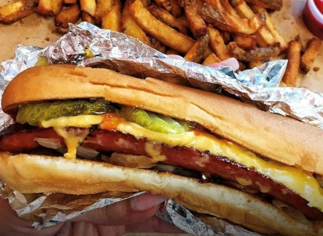 Five Guys Bacon Cheese Dog