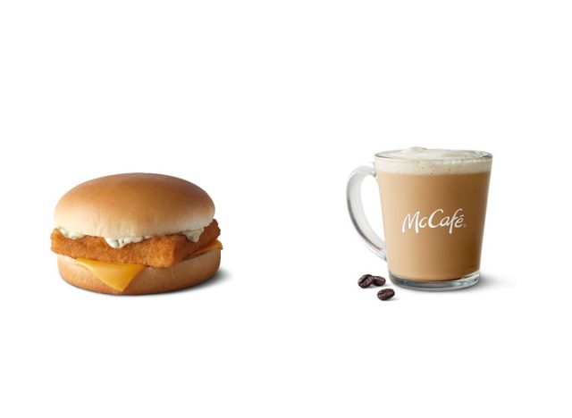 filet-o-fish és mccafe latte mcdonald's