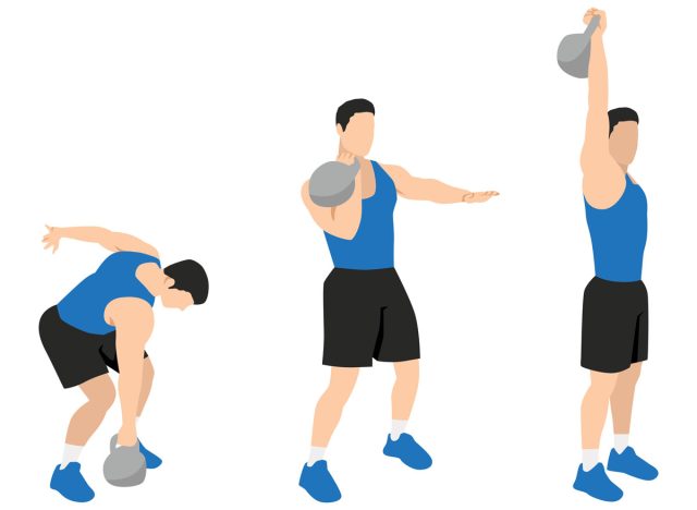 Kettlebell Clean swing and Press gyakorlat