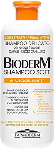 Bioderm sampon Soft - Érzékeny fejbőr sampon - Hajradír - Korpásodás és szeborreás dermatitisz elleni kezelés - Helyreállítja a fejbőr pH-értékét - 500 ml