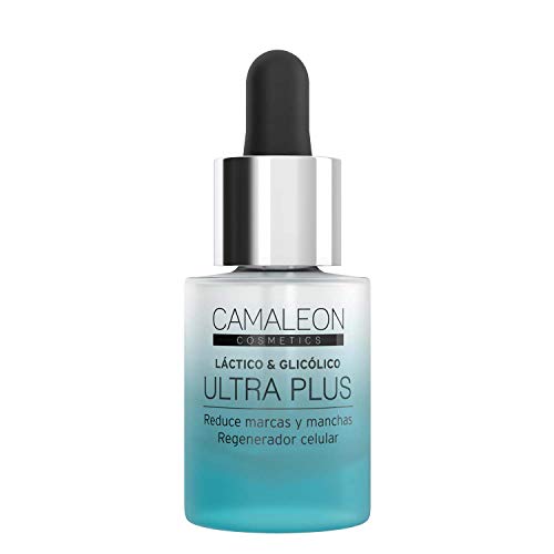 Camaleon Cosmetics - Glikolsavas szérum - Koncentrált természetes kezelés - Sejtregeneratív peeling - Korrigálja a foltokat és foltokat - Természetes alfahidroxi savak - Vegán - 1 egység -15 ml
